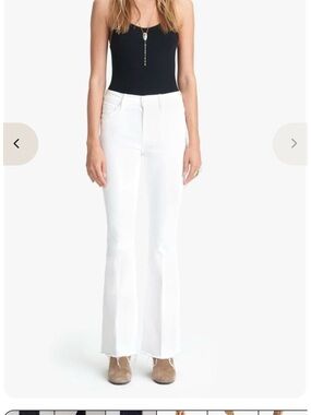 Mother Jeans women’s the weekender Fray white  size 29 with 30” Inseam